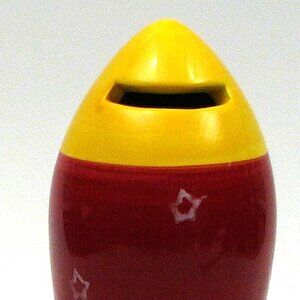 Child Ceramic Rocket Money Coin Bank 8" tall by 3 1/2" wide 049-11635